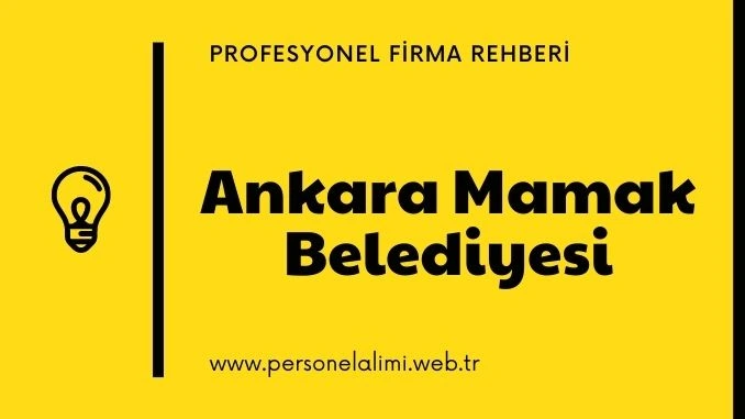 Ankara Mamak Belediyesi Personel Alımı