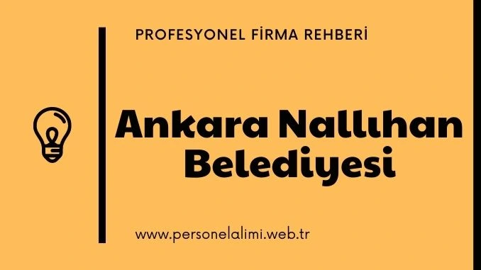 Ankara Nallıhan Belediyesi Personel Alımı