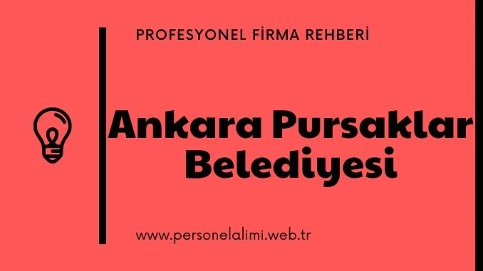 Ankara Pursaklar Belediyesi Personel Alımı