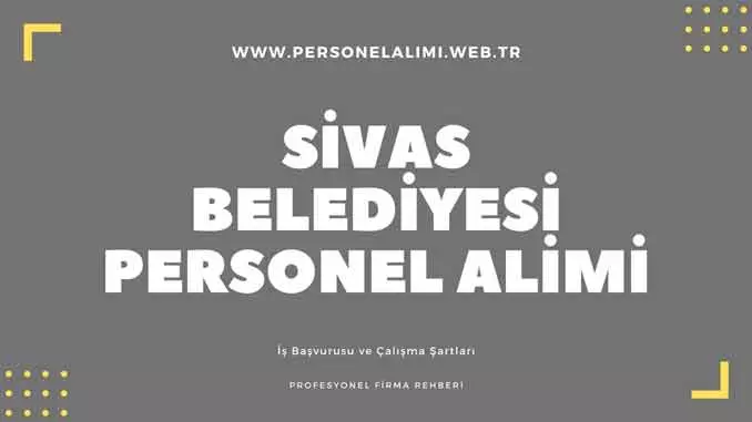 Sivas Belediyesi Personel Alımı