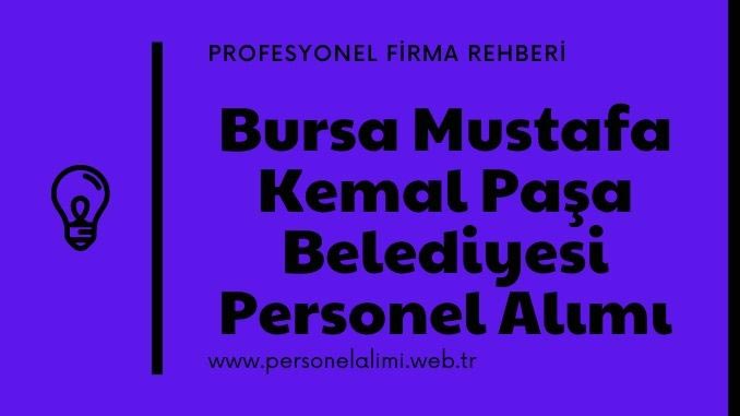 Bursa Mustafakemalpaşa Belediyesi Personel Alımı